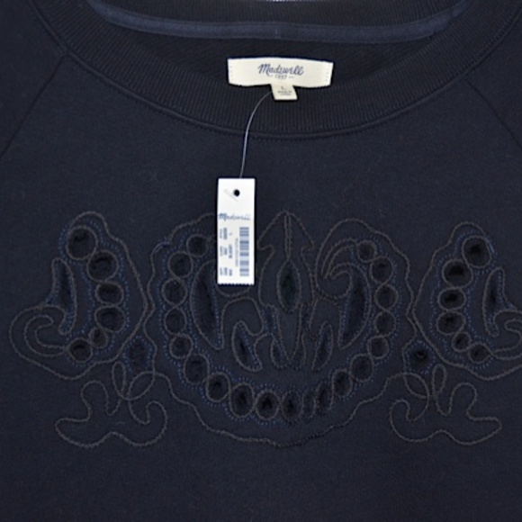 🌸 MADEWELL cutout sweatshirt in navy - Picture 3 of 6